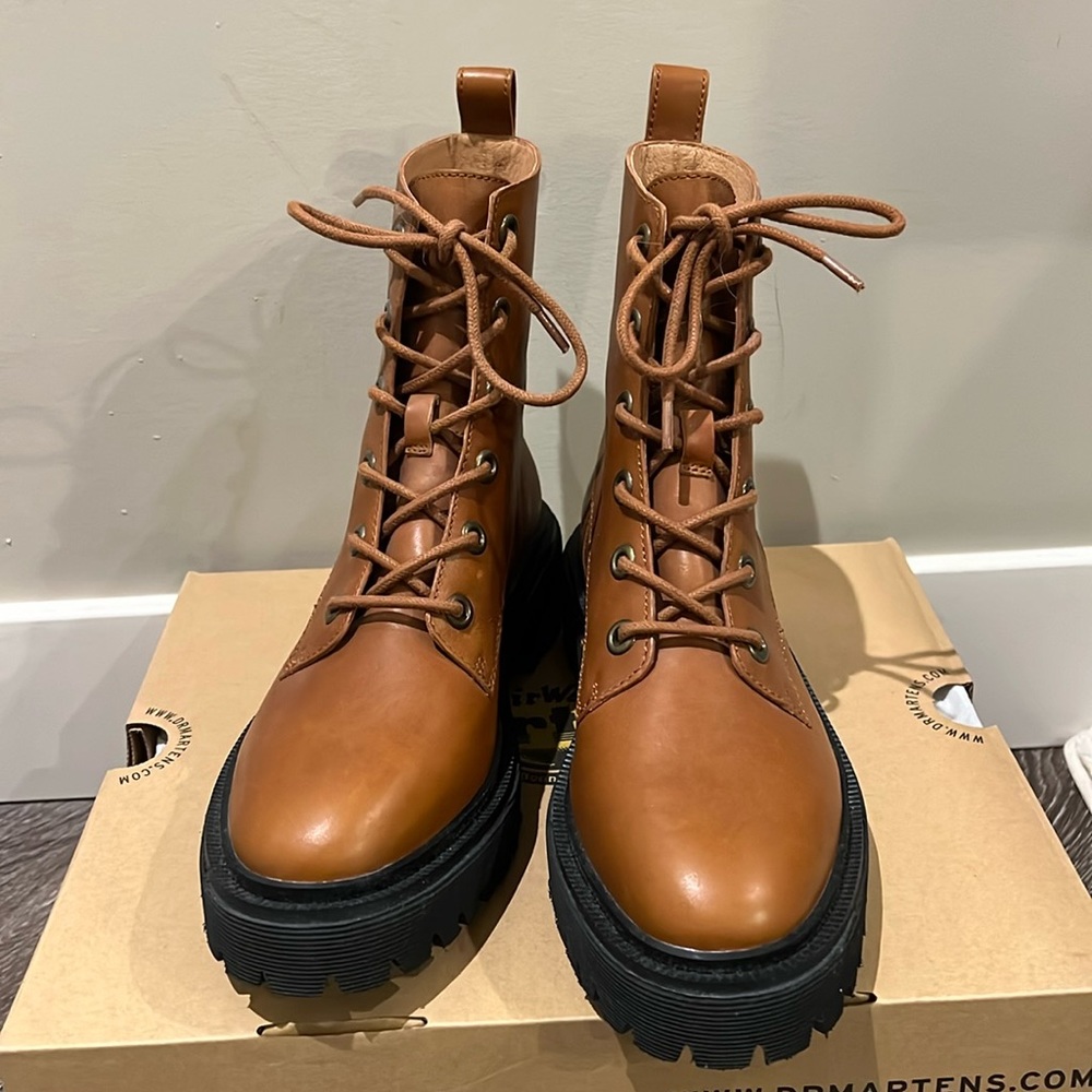 New Madewell Rayna Lace up Boot in Leather